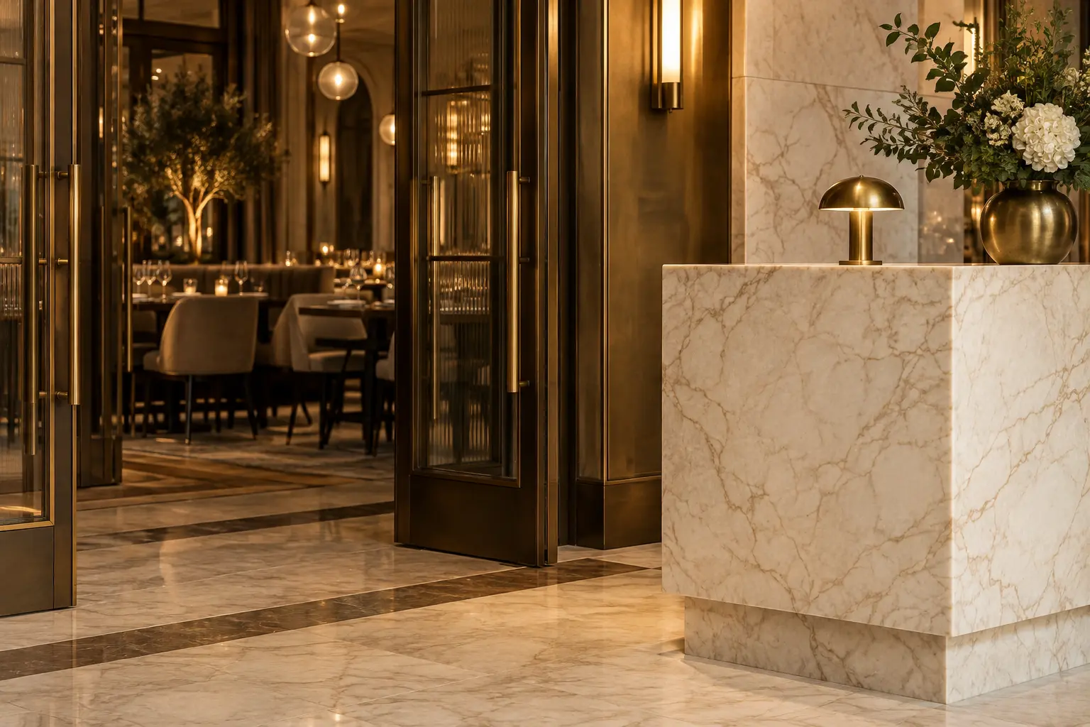 Backlit Onyx and Translucent Stone for UK Feature Spaces