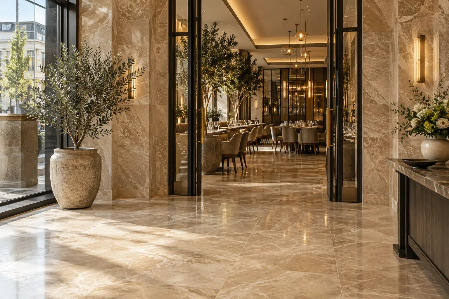 Burdur Beige Marble for Warm, Large-Scale Design